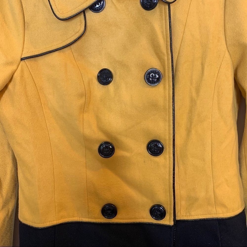 Steve Madden Color Block Pea Coat Size Small - Picture 4 of 8